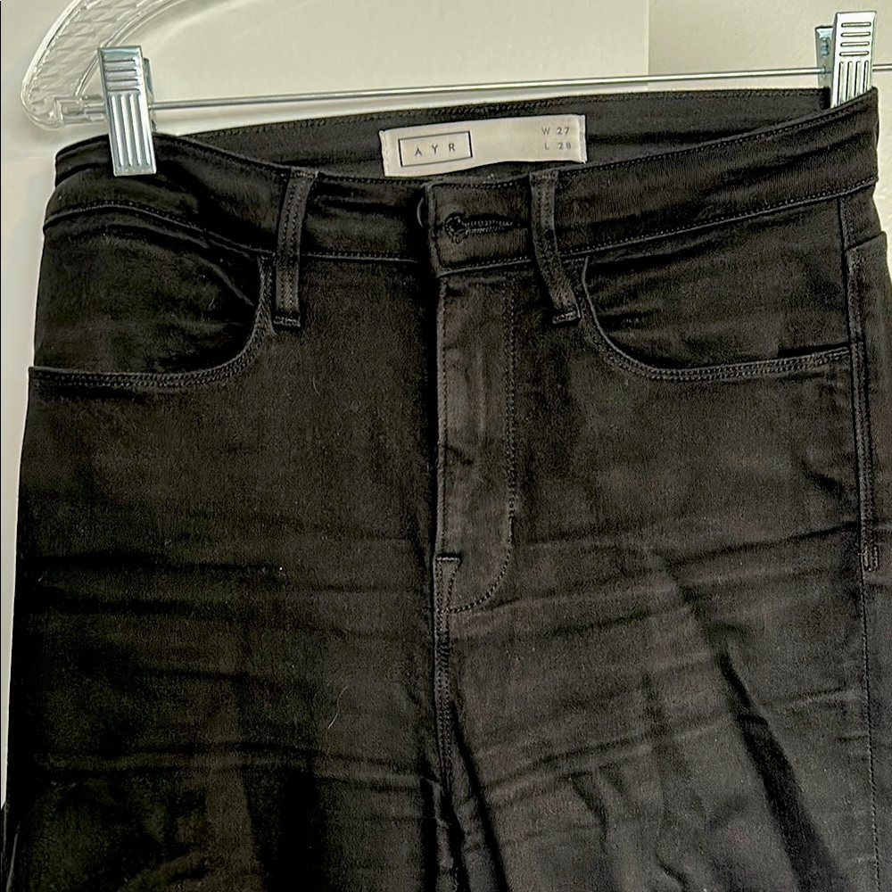 AYR Women's High Rise Black Skinny Jeans
